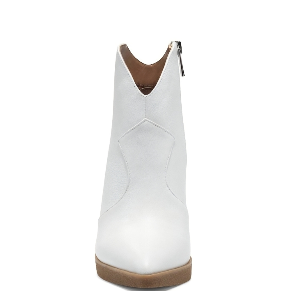 Jessica Simpson Women's White Hirie Wedge Ankle Boots - Picture 2 of 8